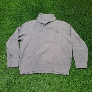 Y2K Polo Ralph Lauren Cotton High Neck Pullover Sweater Mens XL Preppy